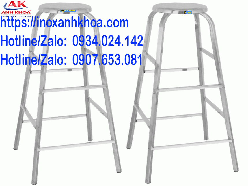 Ghế Inox Cao 1M6 Khung Khung Inox Vuông 