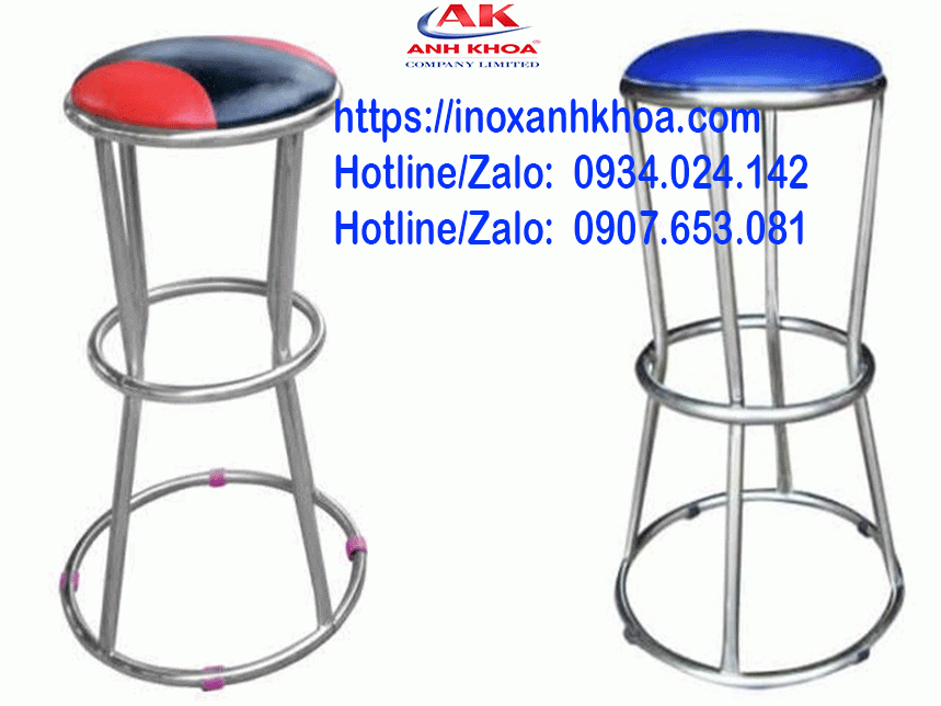 Ghế Inox Cao Mặt Nệm 