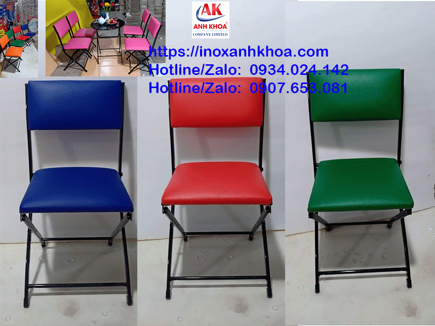 Ghế Xếp Nệm Sắt Sơn Tĩnh Điện
