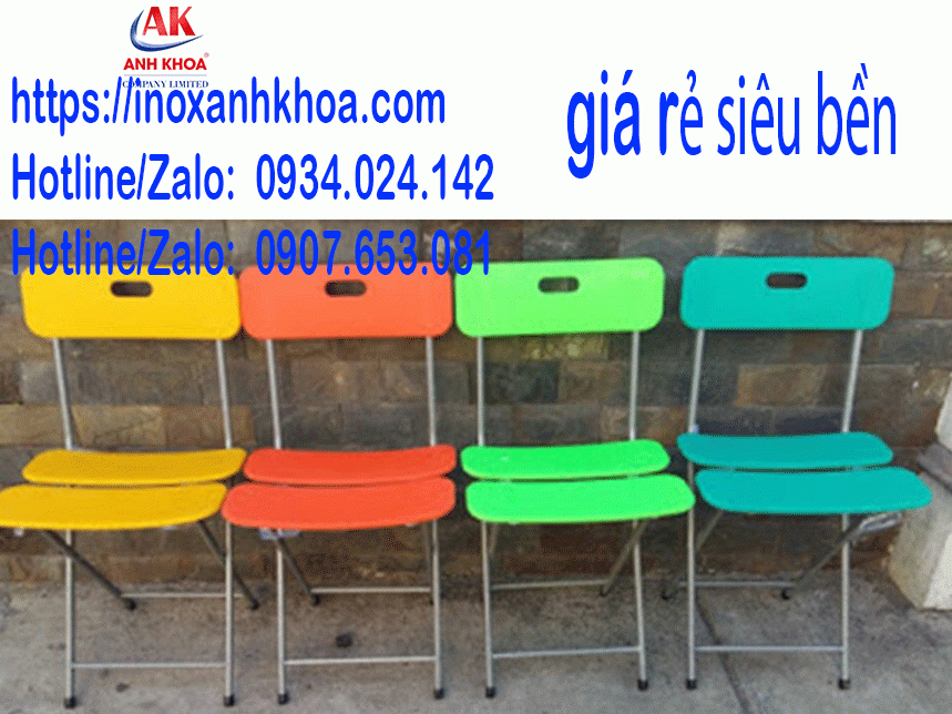 Ghế Xếp Ba Lá Nhựa 