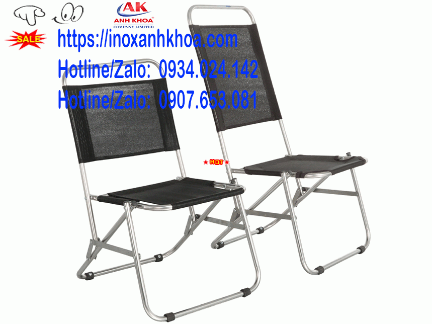 Ghế xếp Lưới Inox Cà Phê